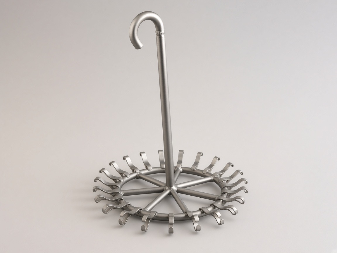 24-station round titanium anodizing rack